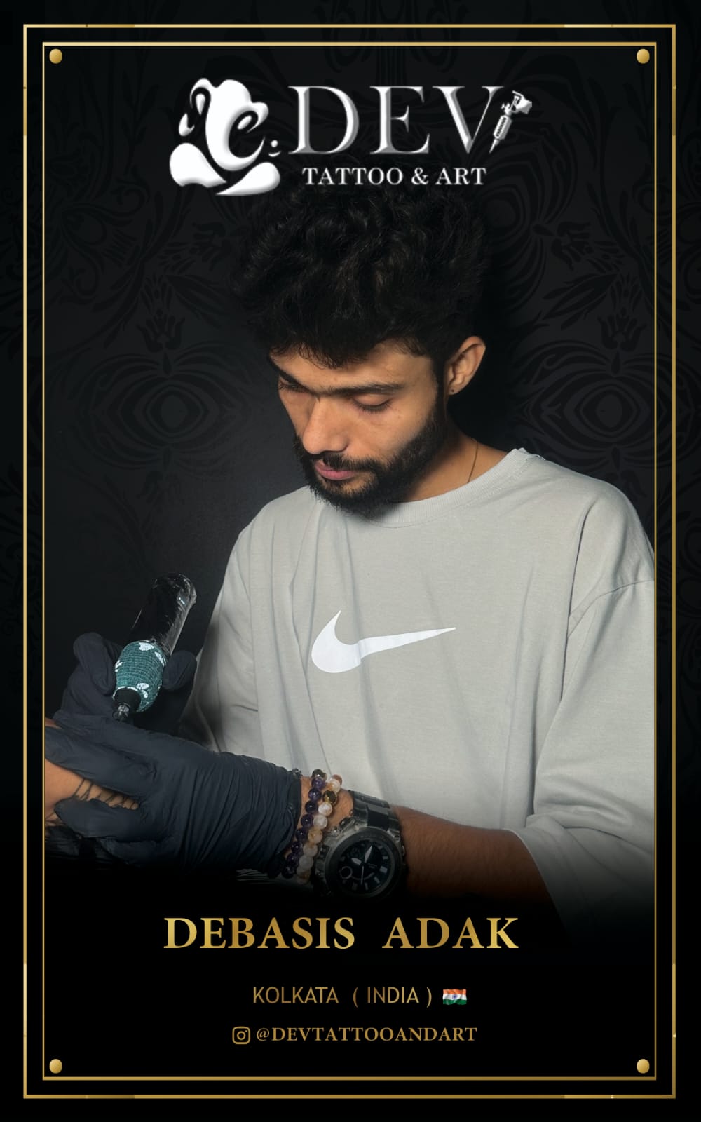 Debasis Adak, Founder · Lead Artist at Dev Tattoo & Art Kolkata